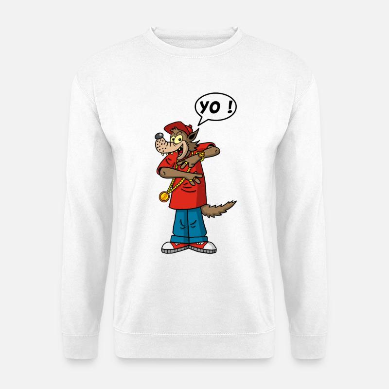 Wolf rapper - Unisex Sweatshirt - white
