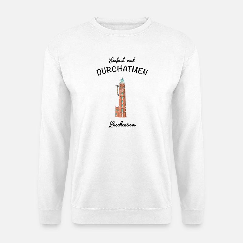 Bremerhaven, Leuchtturm Loschenturm - Unisex Pullover - Weiß