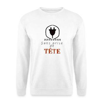 Sans prise de Tête - Sweat-shirt Unisexe - blanc - Devant
