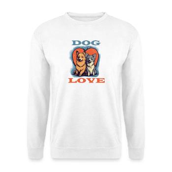 Amour de chien - Sweat-shirt Unisexe - blanc - Devant