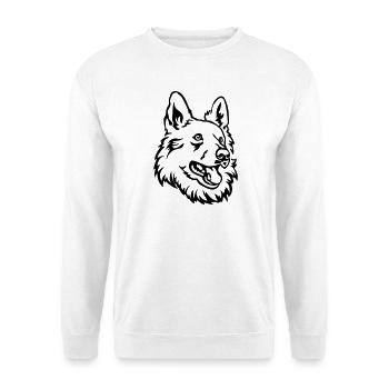 Swiss Shepherd Head - Unisex Sweatshirt - white - Front