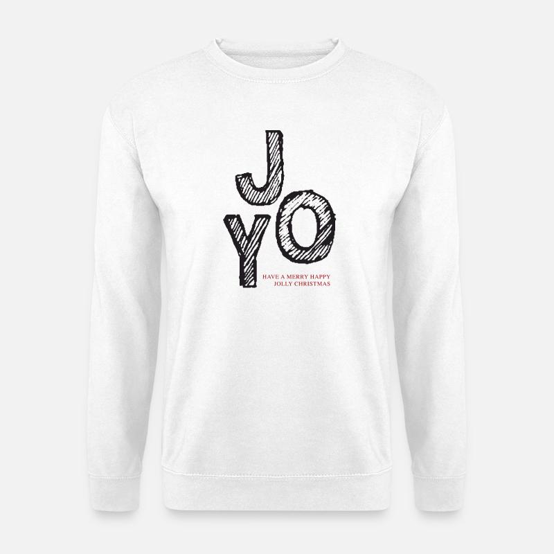 JOY Weihnachtsfreude Schriftzug - Unisex Pullover - Weiß
