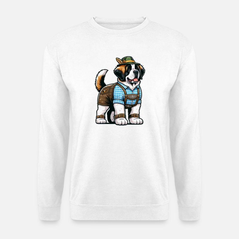 Bernhardiner Hund Bayern - Unisex Pullover - Weiß