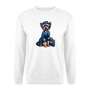 Yorkshire terrier stewardess - Unisex Sweatshirt - white - Front