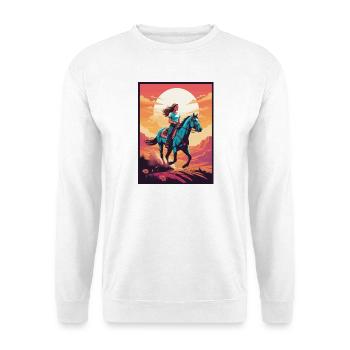 Pferdesport, Reitsport - Unisex Pullover - Weiß - Vorne