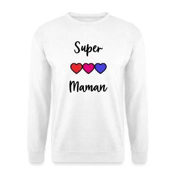 SUPER MAMAN - Sweat-shirt Unisexe - blanc - Devant