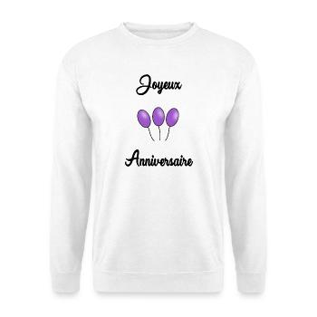 JOYEUX ANNIVERSAIRE - Sweat-shirt Unisexe - blanc - Devant