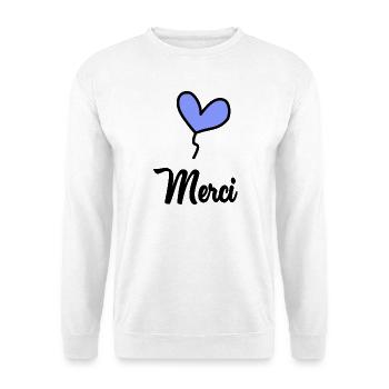 THANK YOU. THANKS. ANNIVERSARY. BIRTH. RETIREMENT. - Unisex Sweatshirt - white - Front