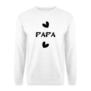 FROHER VATERTAG. PAPA. VATERTAG - Unisex Pullover - Weiß - Vorne