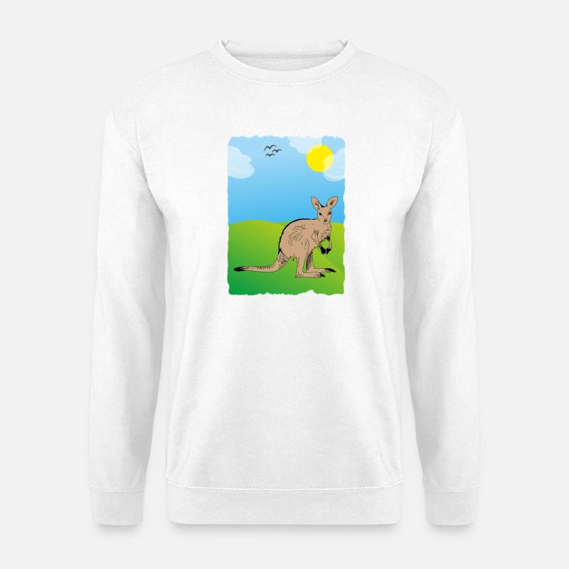 Känguru - Unisex Pullover - Weiß
