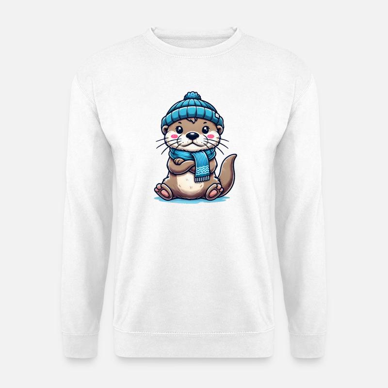 Süßer Otter - Unisex Pullover - Weiß