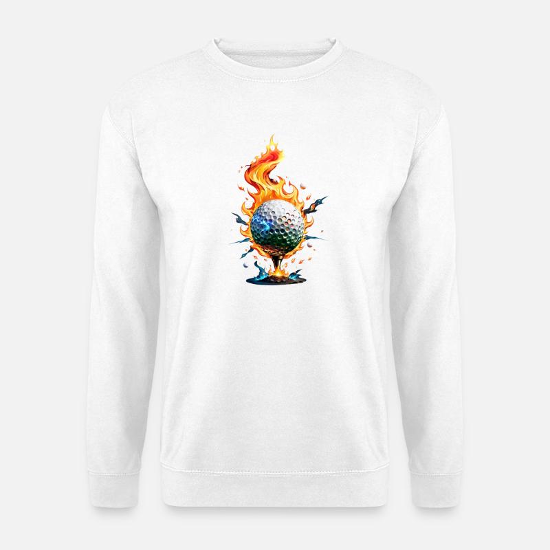 Glänzend weißer Golfball - Unisex Pullover - Weiß
