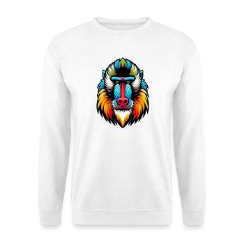 Mandrill-Affe - Unisex Pullover - Weiß - Vorne