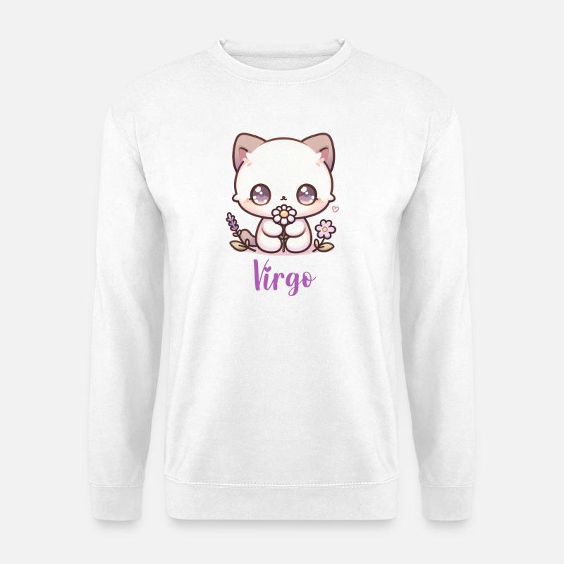 Süße Virgo Sternzeichen Astrologie Geschenk - Unisex Pullover - Weiß