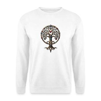 Symbol of the ornate tree of life. - Unisex Sweatshirt - white - Front