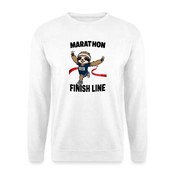 Marathonien paresseux - Sweat-shirt Unisexe - blanc - Devant