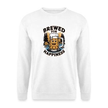 Brassée pour le bonheur, parfaite pour les amateurs de bière - Sweat-shirt Unisexe - blanc - Devant
