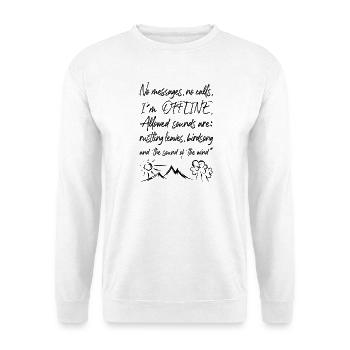 Offline Nature Graffiti Time Out Forest Tree Mountain Logo - Unisex Sweatshirt - white - Front