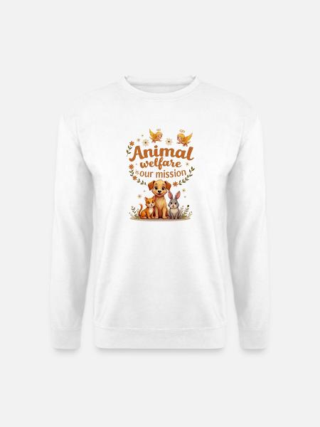 Tierschutz ist unsere Mission - Unisex Pullover - Weiß