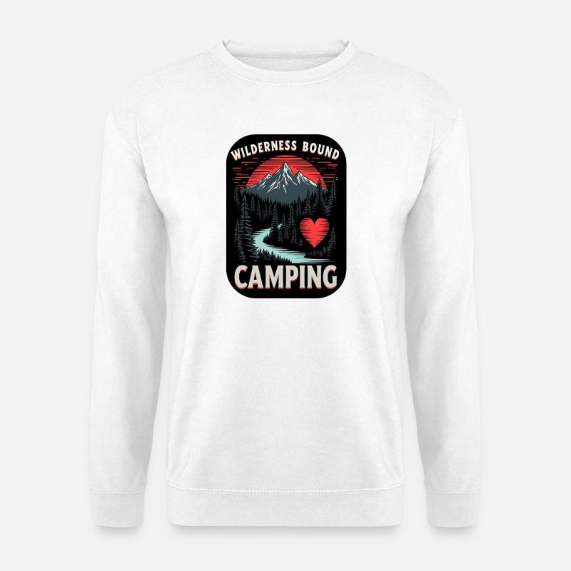 Wilderness Bound Camping Herz - Unisex Pullover - Weiß
