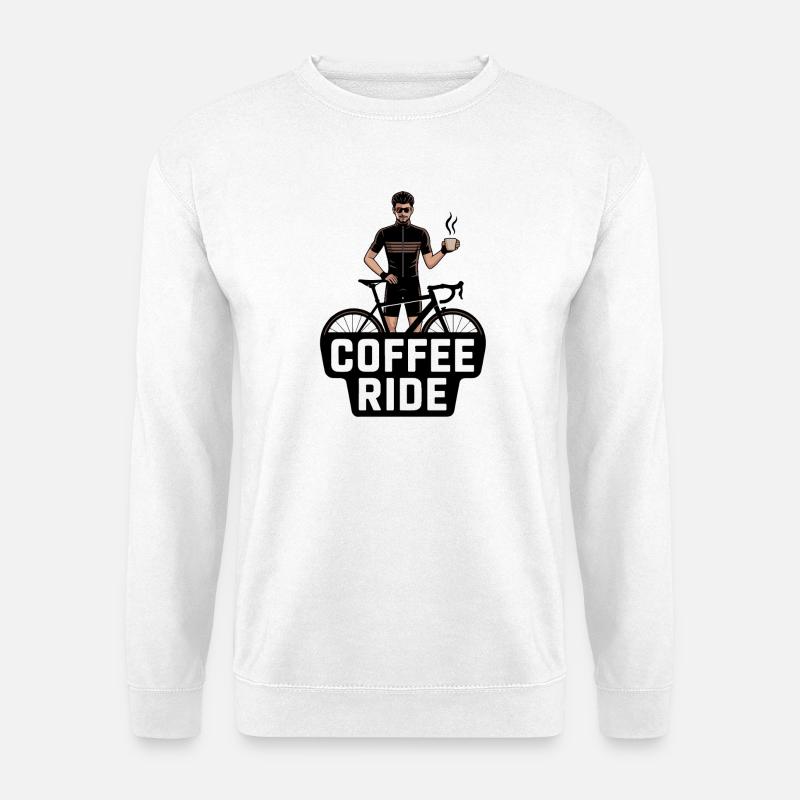 Coffee Ride – Emblem für Radfans - Unisex Pullover - Weiß