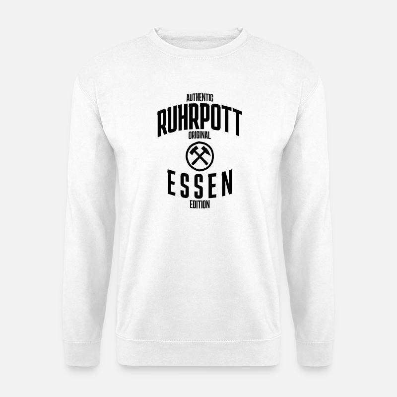 Authentic Ruhrgebiet original Essen edition - Unisex Sweatshirt - white