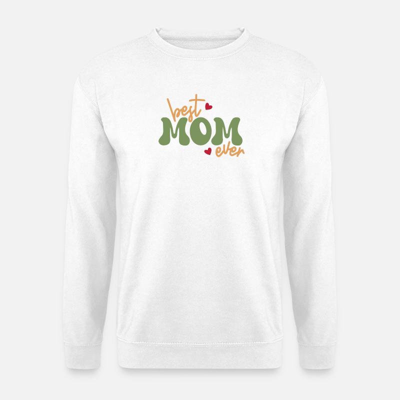 Best Mom Ever Heart Typography - Unisex Sweatshirt - white