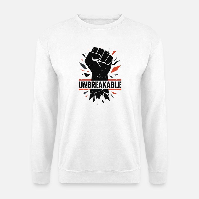 Unbreakable power - Unisex Sweatshirt - white