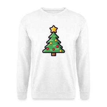Festive Christmas Tree Cartoon Design - Unisex Sweatshirt - white - Front