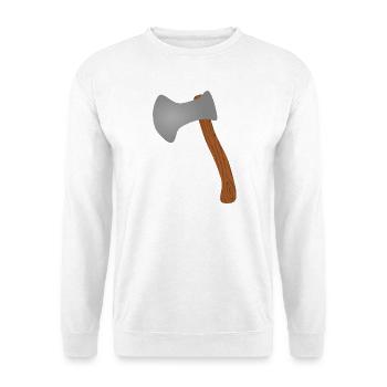 Woodland Axe Illustration T-Shirt - Unisex Sweatshirt - white - Front