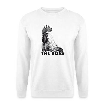 Coq, le patron - Sweat-shirt Unisexe - blanc - Devant