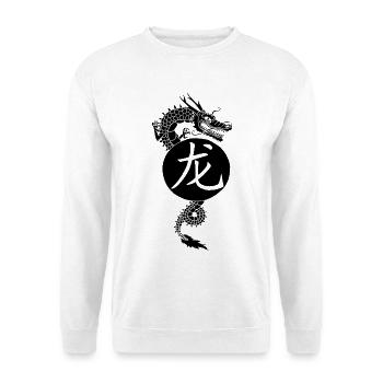 Schwarzer Drache von China - Unisex Pullover - Weiß - Vorne