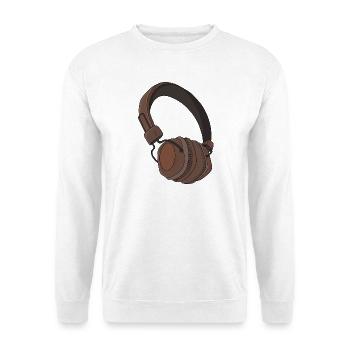 Retro Headphones Design for Music Lovers - Unisex Sweatshirt - white - Front