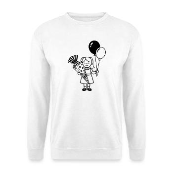 School enrollment girl with school cone - Unisex Sweatshirt - white - Front