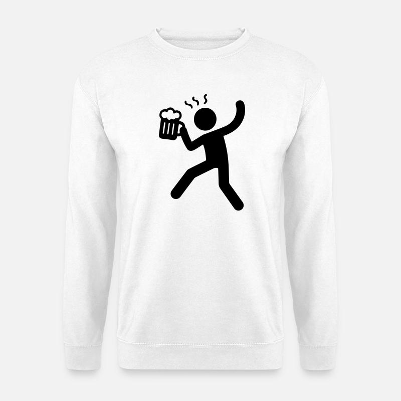 Drinking Symbol Beer - Unisex Sweatshirt - white