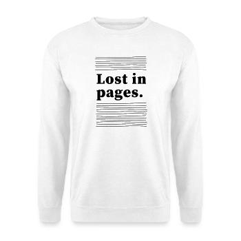 Perdu dans les pages - Sweat-shirt Unisexe - blanc - Devant