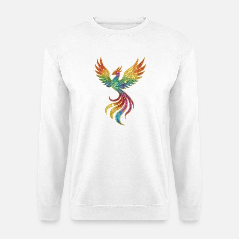 Regenbogen Phönix Funkenpracht - Unisex Pullover - Weiß