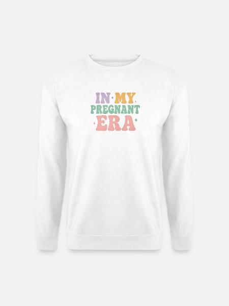 In my pregnant era - Schwangerschaftsankündigung - Unisex Pullover - Weiß