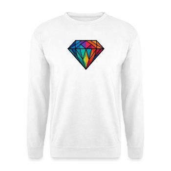Diamant - Unisex Pullover - Weiß - Vorne