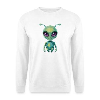 Alien - Cool Low Poly  Logo - Unisex Sweatshirt - white - Front