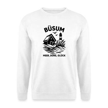 Büsum Meer Düne Glück - Unisex Pullover - Weiß - Vorne