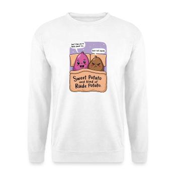 Süßkartoffel und Art of Rude Potato Duo - Unisex Pullover - Weiß - Vorne