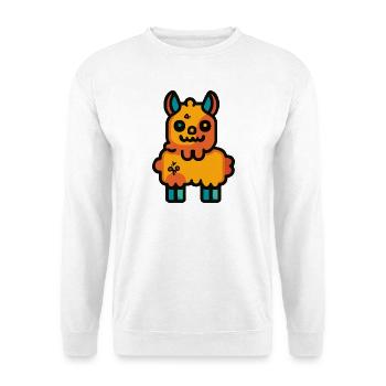 Alpaka Llama Halloween Zombie - Unisex Pullover - Weiß - Vorne