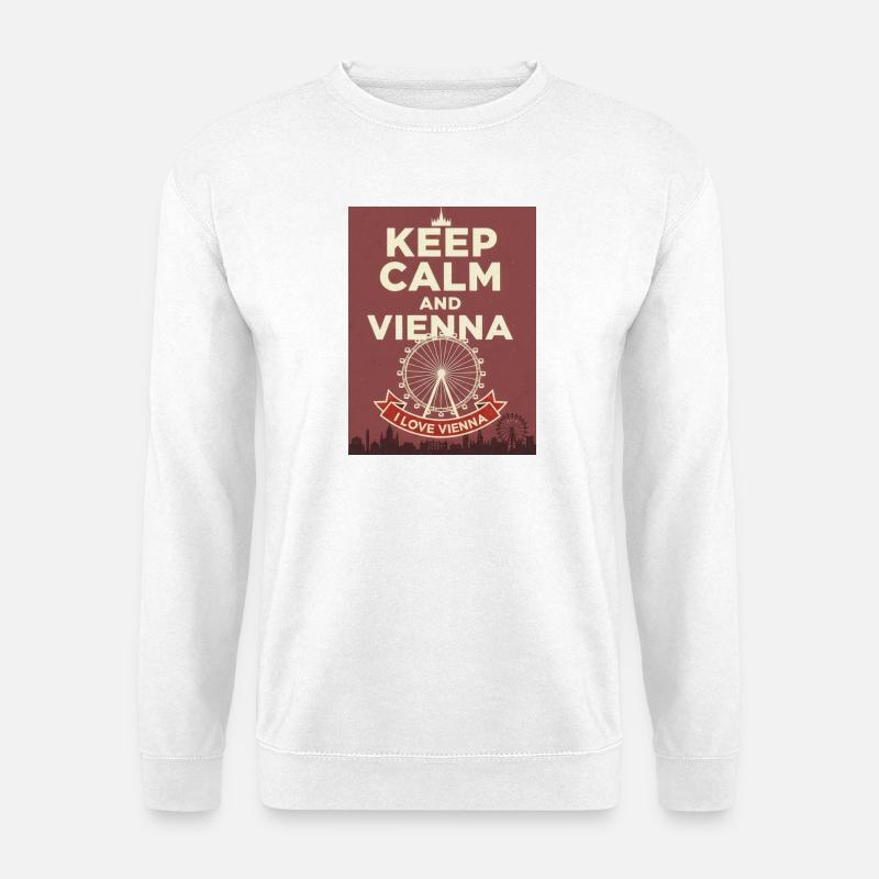 Keep Calm and Vienna - Unisex Pullover - Weiß