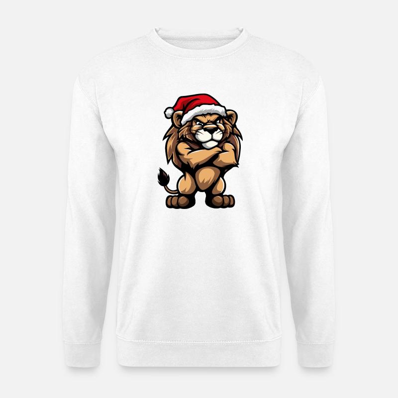Löwe Weihnachten - Unisex Pullover - Weiß