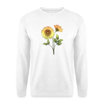 Fleur - Sweat-shirt Unisexe - blanc - Devant
