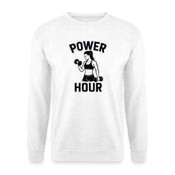 Icône de fitness Power Hour - Sweat-shirt Unisexe - blanc - Devant