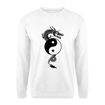 Yin-und-Yang-Drache - Unisex Pullover - Weiß - Vorne