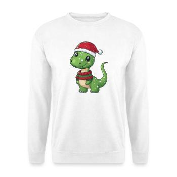 Dinosaure brontosaure Noël - Sweat-shirt Unisexe - blanc - Devant