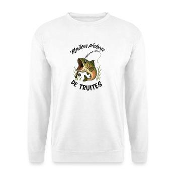 Bester Forellenangler - Unisex Pullover - Weiß - Vorne